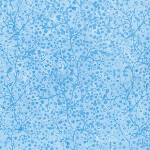 Winter Frost Batiks - Berries Lake Blue Yardage