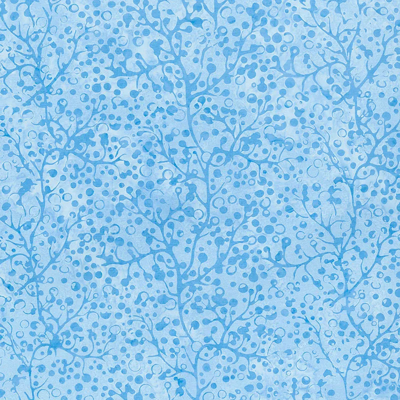 Winter Frost Batiks - Berries Lake Blue Yardage
