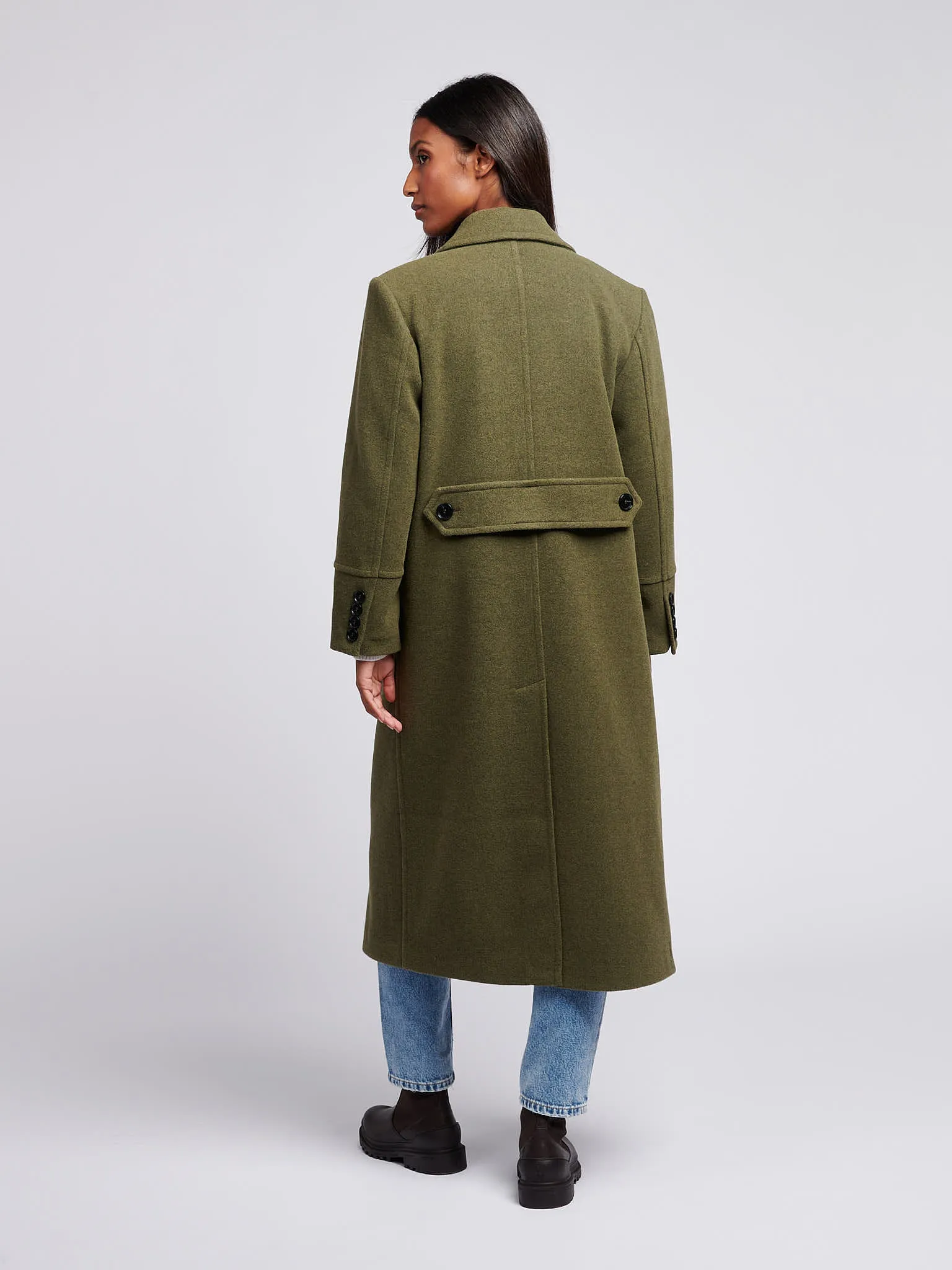 Womens Double Breasted Coat in Chimera