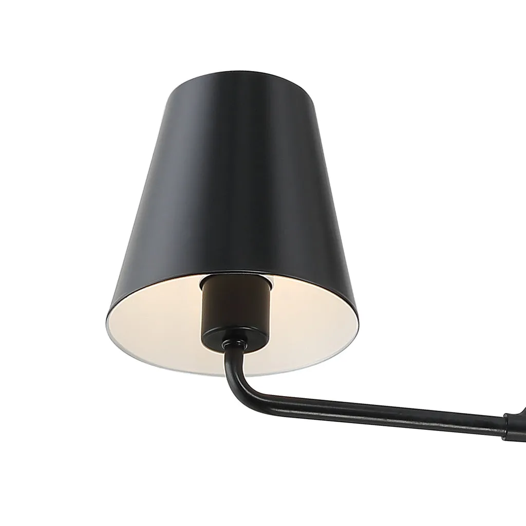 Xavier 6 Light Matte Black Chandelier