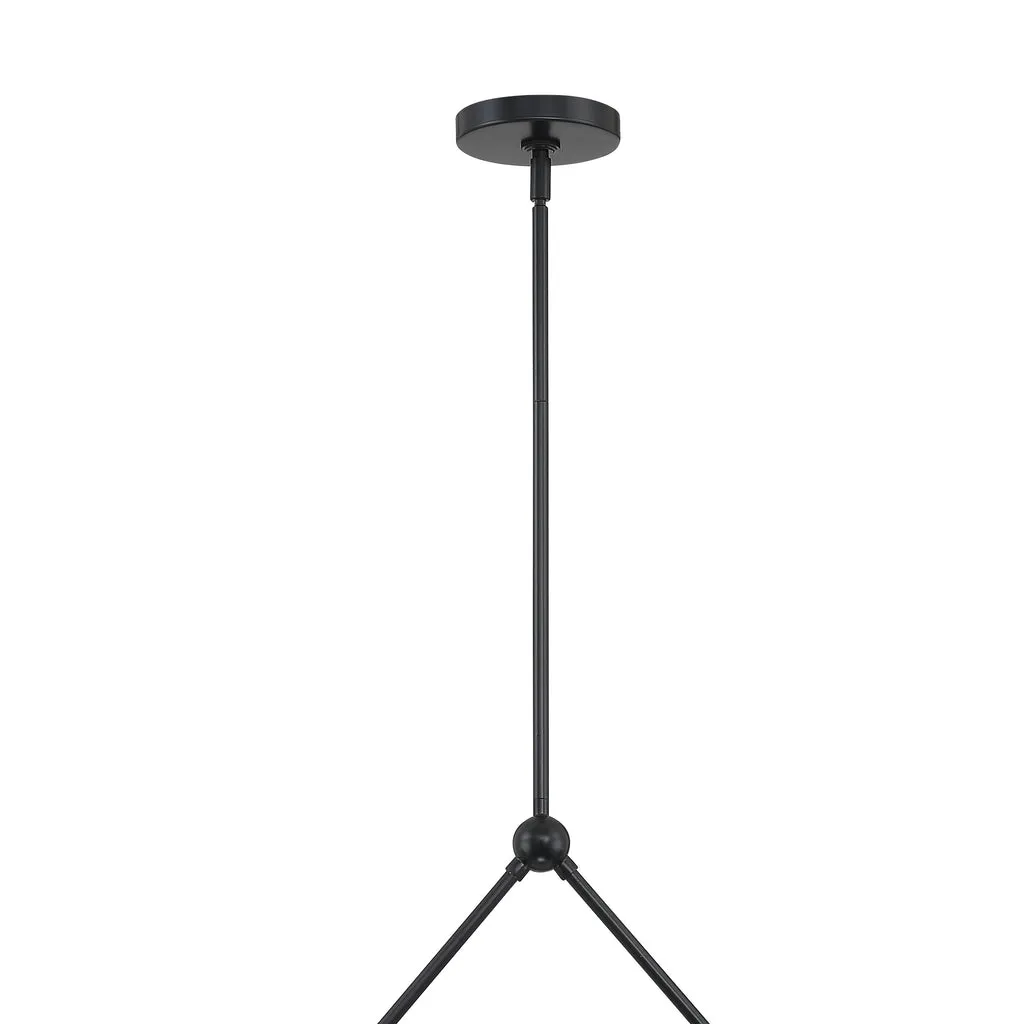 Xavier 6 Light Matte Black Chandelier